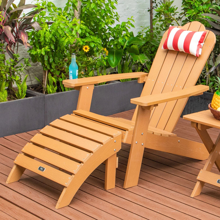 Wooden store outdoor footstool